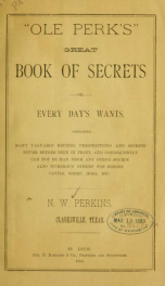 "Ole Perk's" great book of secrets;_cover