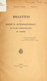 Bollettino della Società internazionale di studi francescani in Assisi v.1_cover
