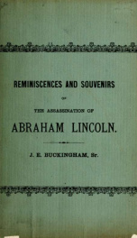 Reminiscences and souvenirs of the assassination of Abraham Lincoln_cover