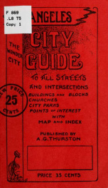 Thurston's directory and guide to streets and cars of Los Angeles, with map .._cover