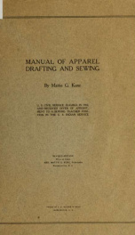 Manual of apparel drafting and sewing_cover