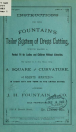 Instructions for using Fountain's tailor system of dress cutting.._cover