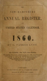The New-Hampshire annual register, and United States calendar 1860_cover