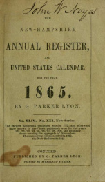 The New-Hampshire annual register, and United States calendar 1865_cover