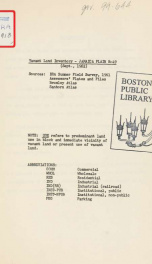 Vacant land inventory - Jamaica Plain r-49_cover