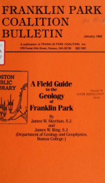 A field guide to the geology of Franklin park_cover