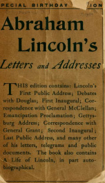 Letters and addresses of Abraham Lincoln_cover