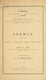 In memoriam, Mary C. Bispham, Francis J. Humphrey : the might of faith : a sermon preached in the church at Harrison Square, Boston, Mass., Sept. 2, 1883_cover