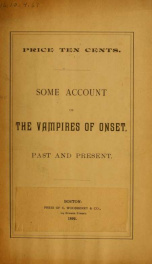Some account of the vampires of Onset, past and present_cover