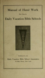 Manual of hand work for use in daily vacation Bible schools_cover