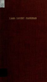 Family records--Lamb, Savory, Harriman_cover