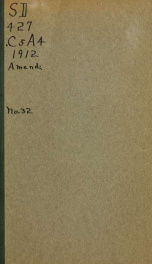 Amendment no. to the National forest manual, 1912. Claims .._cover