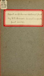 Report on Arkansas national forest with reference to H. R. bill no. 21894, "to exclude from Arkansas national forest all lands within the county of Montgomery and restore same to public domain."_cover