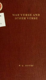 War verse and other verse_cover