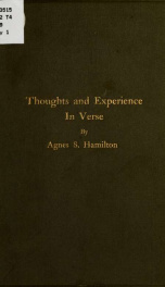 Thoughts and experience in verse_cover