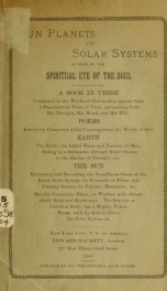 Sun planets and solar systems as seen by the spiritual eye of the soul; a book in verse .._cover