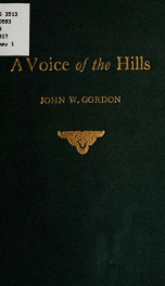 A voice of the hills, poems_cover