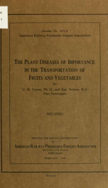The plant diseases of importance in the transportation of fruits and vegetables_cover