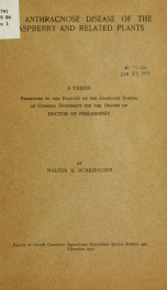 The anthracnose disease of the raspberry and related plants .._cover