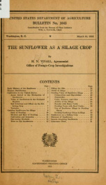The sunflower as a silage crop_cover