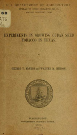 Experiments in growing Cuban seed tobacco in Texas_cover