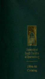 1994-1995 Catalog; University of South Carolina at Spartanburg 1994-95 Catalog 1994-1995_cover