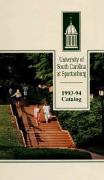 1993-1994 Catalog; The University of South Carolina at Spartanburg 1993-94 Catalog 1993-1994_cover
