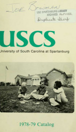 1978-1979 Catalog; USCS Bulletin 1978-1979 1978-1979_cover