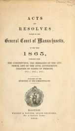 [Message of Gov. John A. Andrew on the assasination of President Lincoln to the Mass. General Court] : Commonwealth of Massachusetts, Executive Department, Boston, April 17, 1865, [to the] gentlemen of the Senate and of the House of Representatives_cover