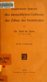 Vergleichende Anatomie des menschlichen Gebisses und der Zähne der Vertebraten_cover