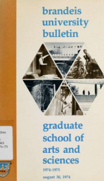 Graduate school of arts and sciences 1974-1975_cover