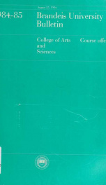 General catalog 1984-1985_cover