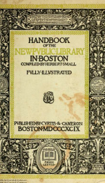 Handbook of the new public library in Boston_cover