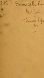 Treasurer's report, November 20, 1903, to November 26, 1964_cover