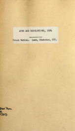 Acts and resolutions of the Creek National Council : of the extra sessions of April 1894, and the regular session of October, 1894_cover