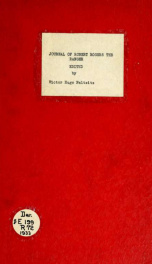 Journal of Robert Rogers, the ranger : on his expedition for receiving the capitulation of western French posts (October 20, 1760, to February 14, 1761)_cover