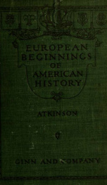 The European beginnings of American history; an introduction to the history of the United States_cover
