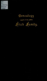 Genealogy of the Fitch family in North America_cover