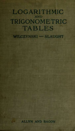 Logarithmic and trigonometric tables_cover