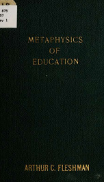 The metaphysics of education_cover