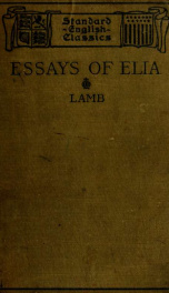Essays of Elia, first series_cover