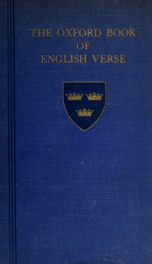 The Oxford book of English verse, 1250-1900_cover