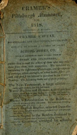 Cramer's Pittsburgh almanack for the year of our Lord .. 1818_cover