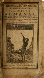 The Pennsylvania, New-Jersey, Delaware, Maryland, and Virginia almanac, for the year of our Lord .. 1803_cover