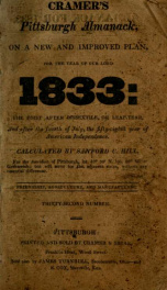 Cramer's Pittsburgh almanack for the year of our Lord .. 1833_cover