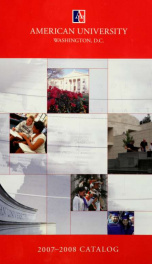 American University Catalog 2007-2008_cover