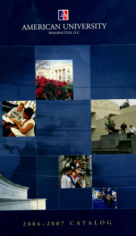 American University Catalog 2006-2007_cover