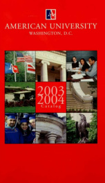 American University Catalog 2003-2004_cover