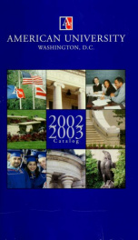 American University Catalog 2002-2003_cover