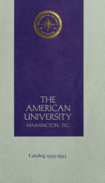 American University Catalog 1993-1994_cover